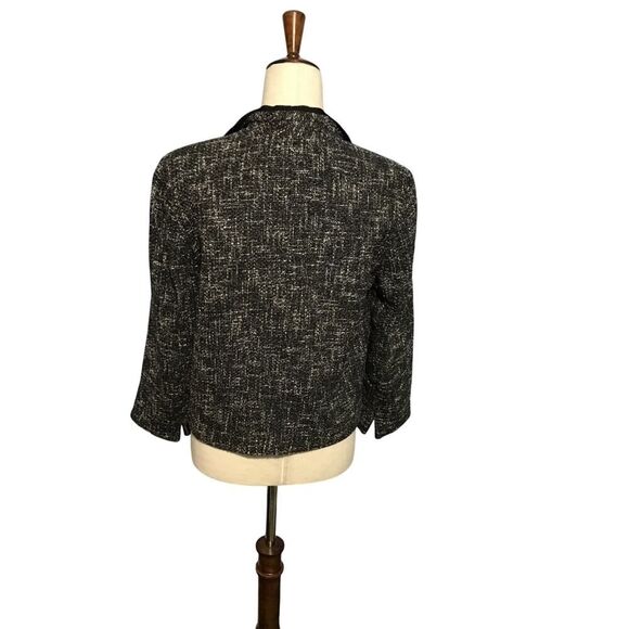 Talbots SM Black Cotton Blend Blazer with One Button Closure - Picture 5 of 7